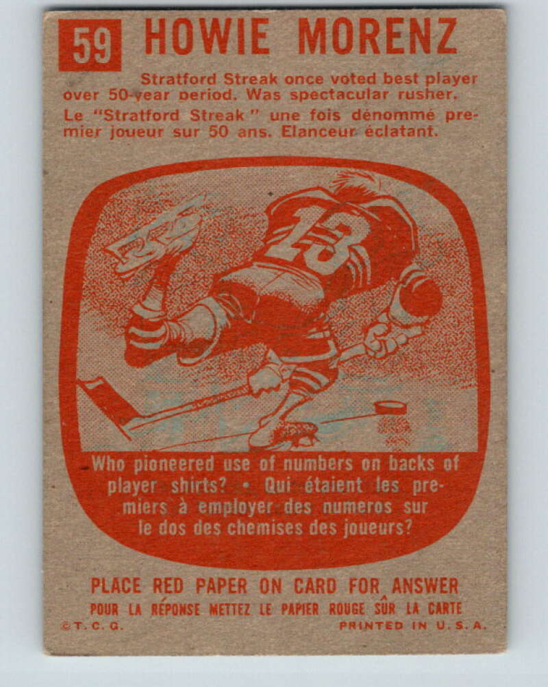 1960-61 Topps #59 Howie Morenz  Montreal Canadiens  V231
