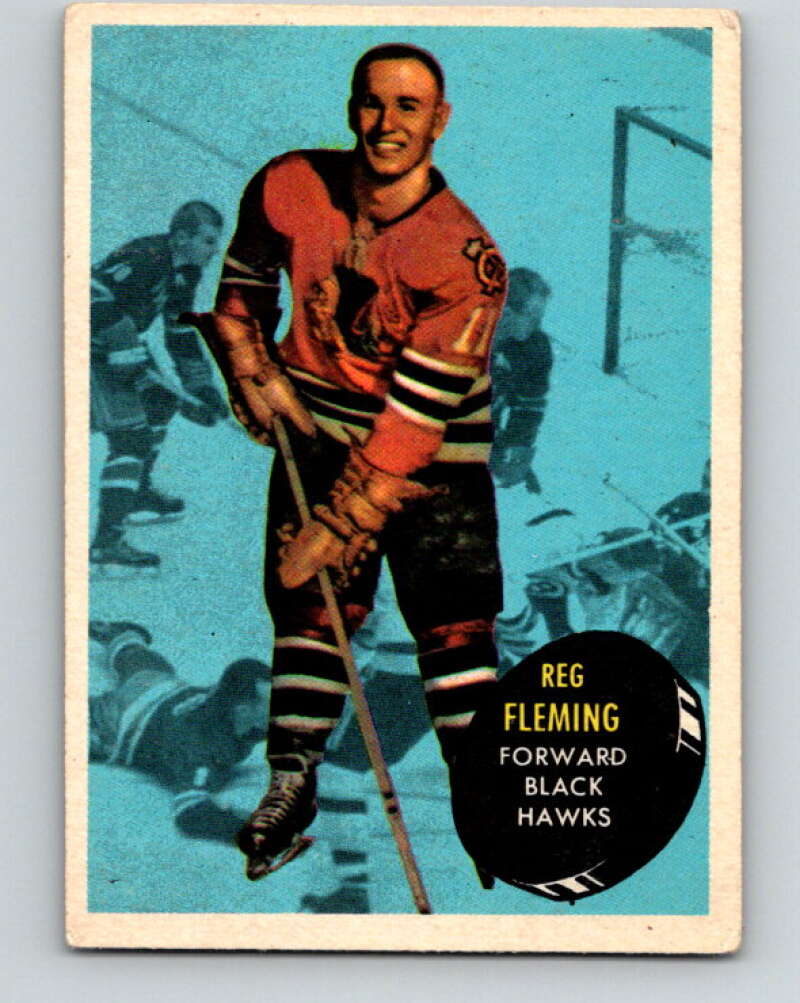 1961-62 Topps #26 Reg Fleming  RC Rookie Chicago Blackhawks  V275