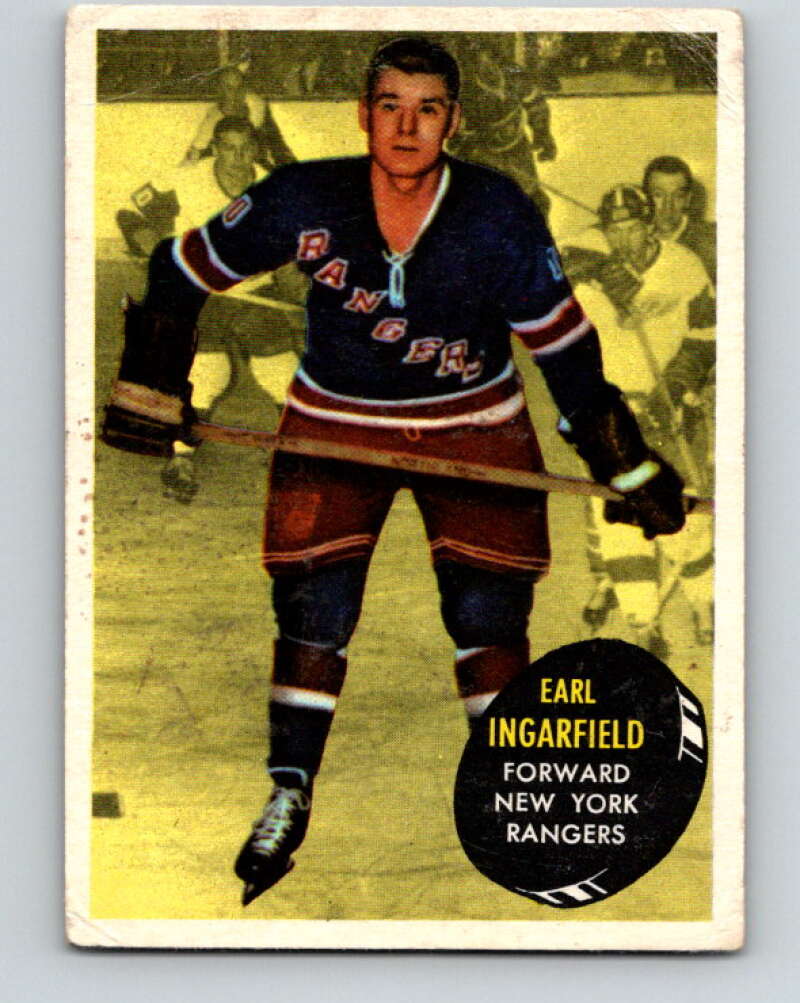 1961-62 Topps #49 Earl Ingarfield  New York Rangers  V308