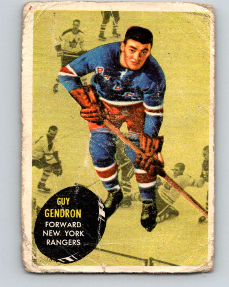 1961-62 Topps #57 Jean-Guy Gendron  New York Rangers  V323