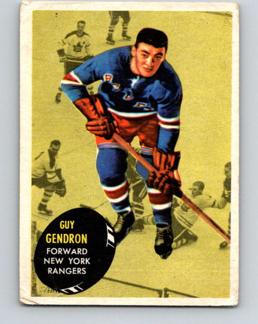1961-62 Topps #57 Jean-Guy Gendron  New York Rangers  V324
