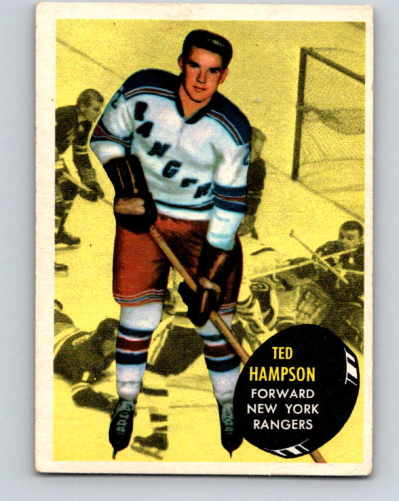 1961-62 Topps #59 Ted Hampson  New York Rangers  V329