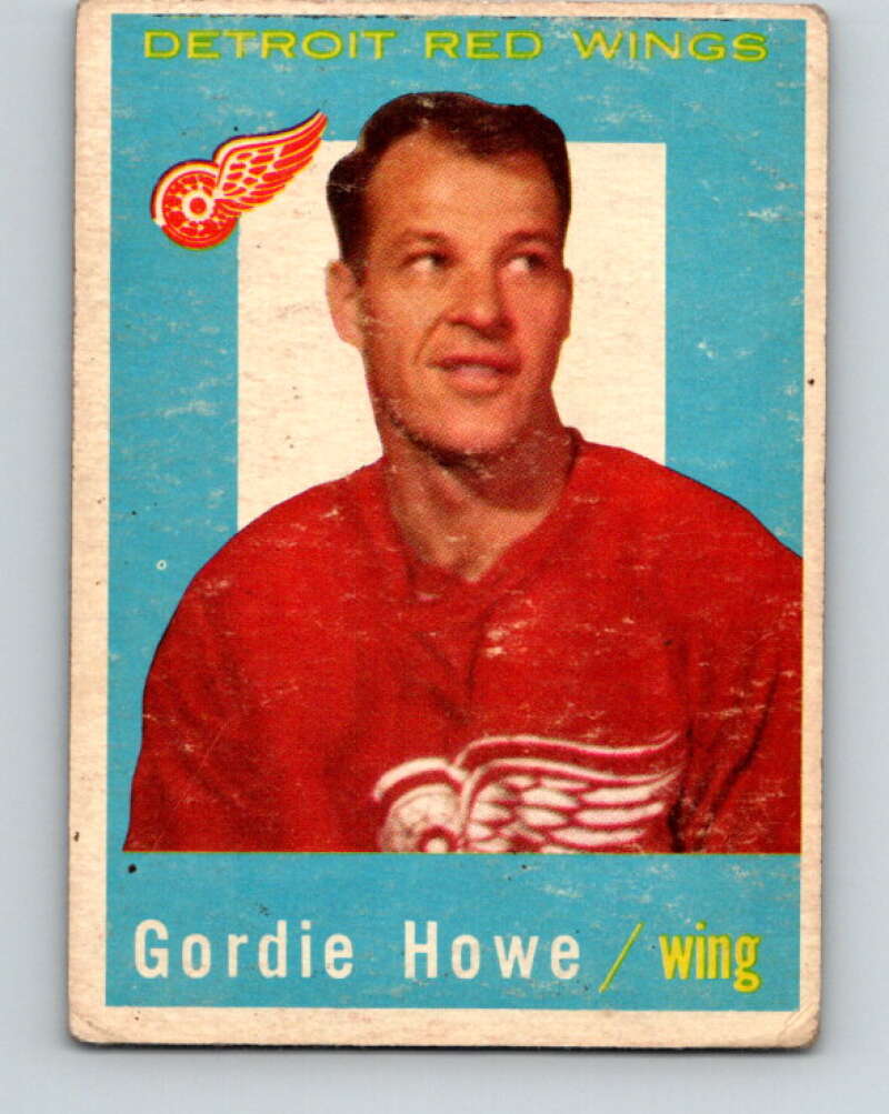 1959-60 Topps #63 Gordie Howe  Detroit Red Wings  V372