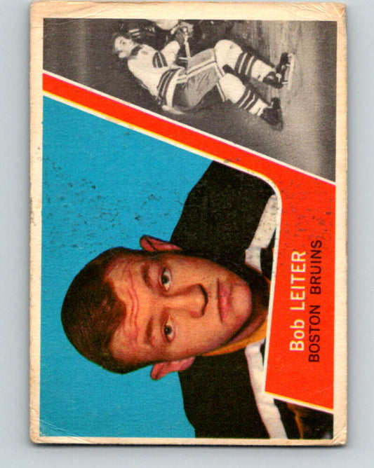 1963-64 Topps #14 Bob Leiter  RC Rookie Boston Bruins  V392