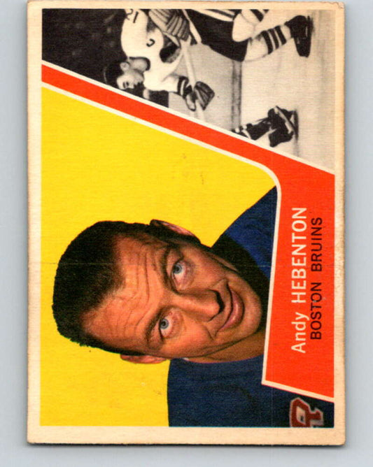 1963-64 Topps #15 Andy Hebenton  Boston Bruins  V393