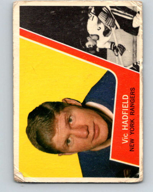 1963-64 Topps #54 Vic Hadfield  New York Rangers  V450