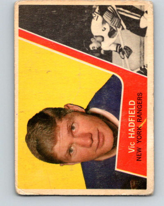1963-64 Topps #54 Vic Hadfield  New York Rangers  V451