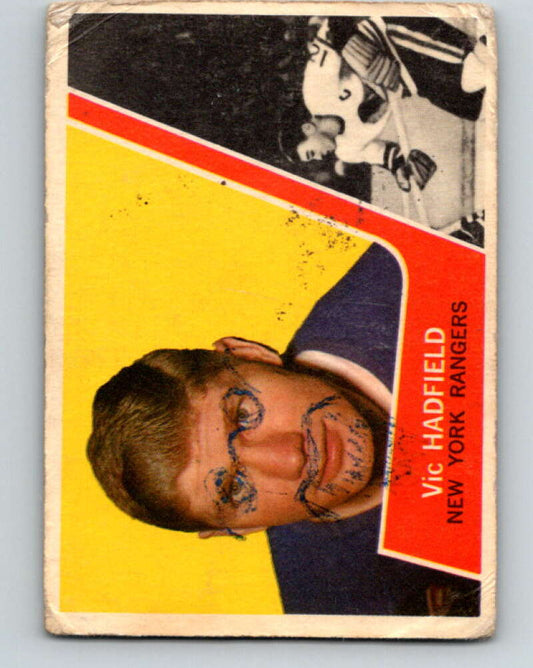 1963-64 Topps #54 Vic Hadfield  New York Rangers  V452
