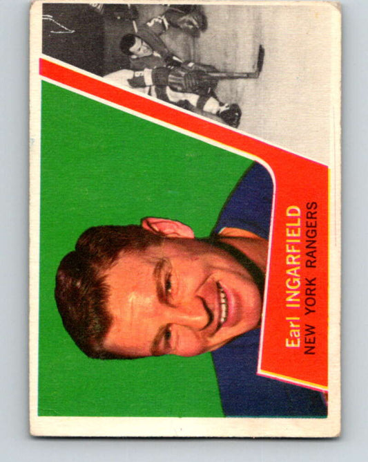 1963-64 Topps #55 Earl Ingarfield  New York Rangers  V453