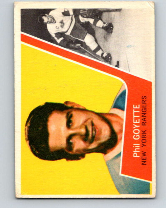 1963-64 Topps #58 Phil Goyette  New York Rangers  V458