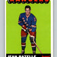 1965-66 Topps #25 Jean Ratelle  New York Rangers  V493