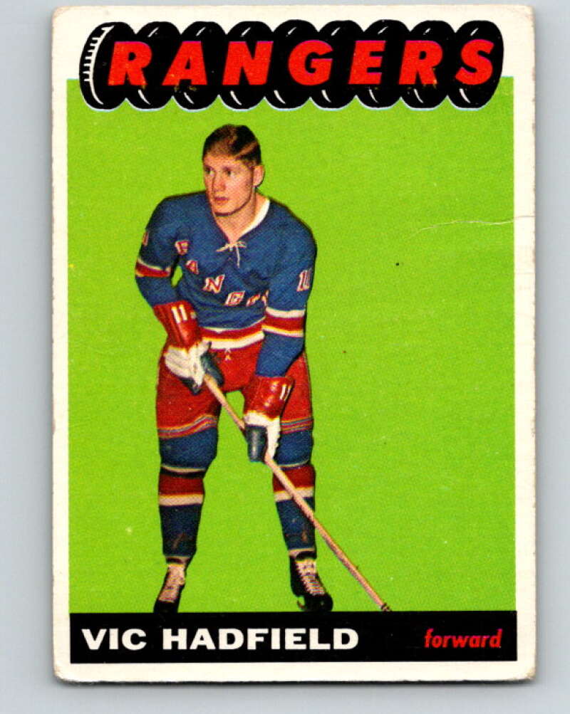 1965-66 Topps #27 Vic Hadfield  New York Rangers  V495