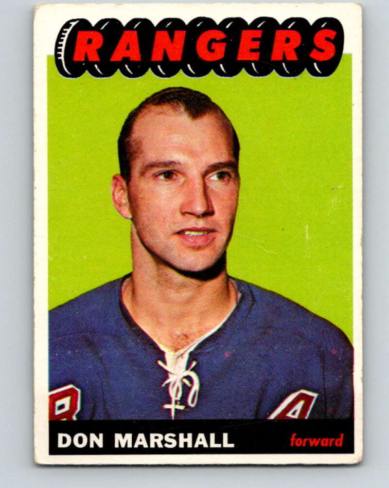 1965-66 Topps #29 Don Marshall  New York Rangers  V497