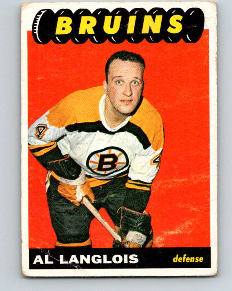 1965-66 Topps #33 Albert Langlois  Boston Bruins  V501