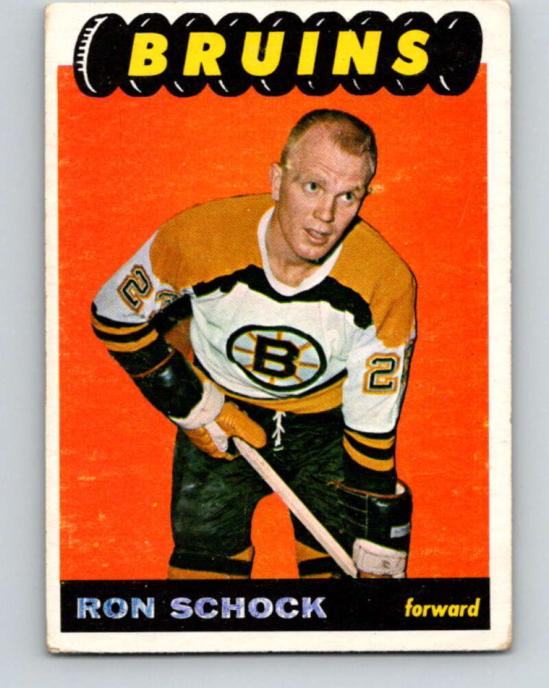 1965-66 Topps #36 Ron Schock  RC Rookie Boston Bruins  V505