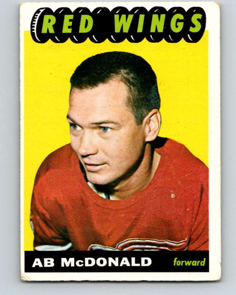 1965-66 Topps #50 Ab McDonald  Detroit Red Wings  V524