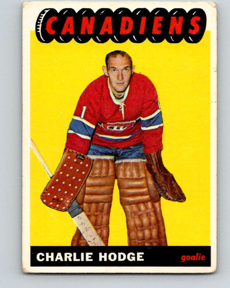 1965-66 Topps #67 Charlie Hodge  Montreal Canadiens  V543