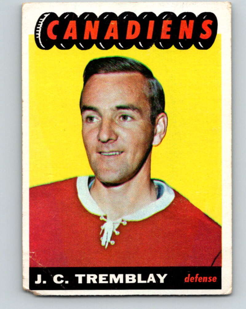 1965-66 Topps #69 J.C. Tremblay  Montreal Canadiens  V546