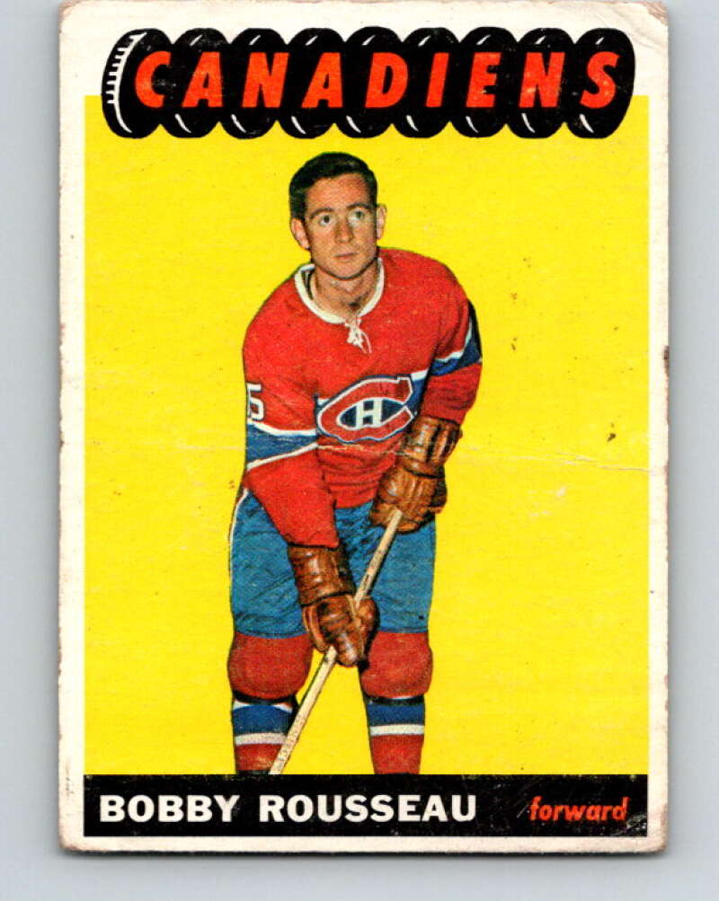 1965-66 Topps #70 Bobby Rousseau  Montreal Canadiens  V548