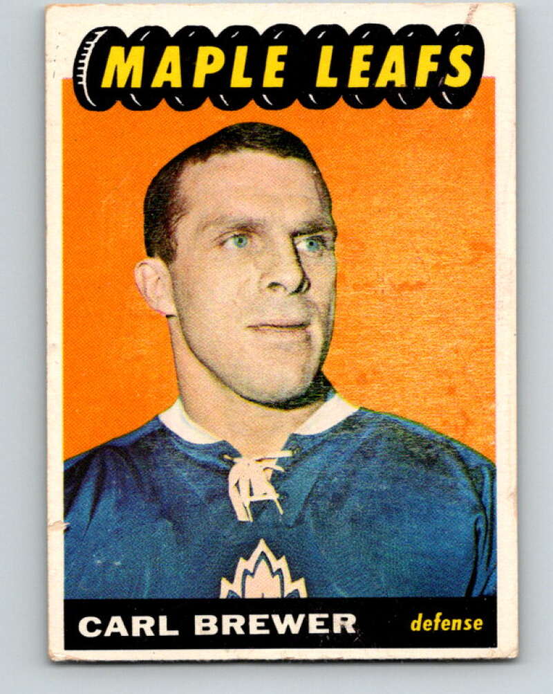 1965-66 Topps #78 Carl Brewer  Toronto Maple Leafs  V556