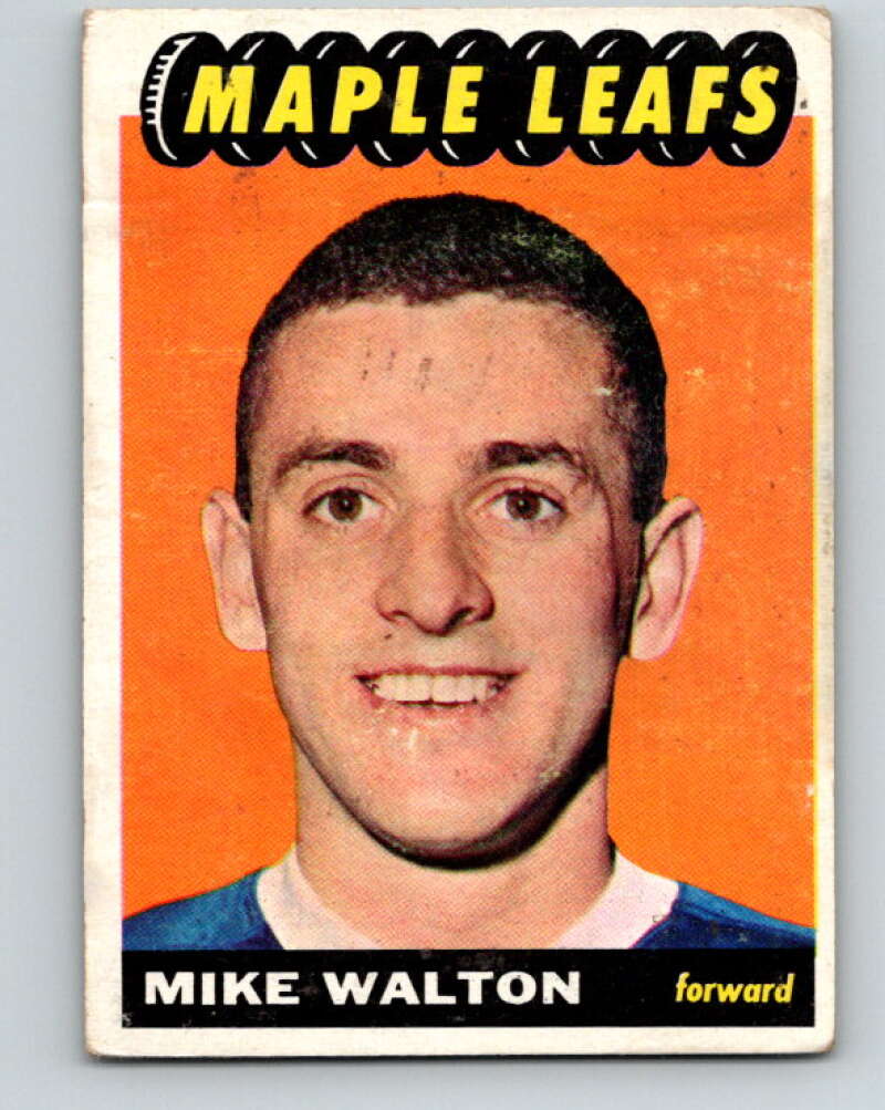 1965-66 Topps #86 Mike Walton  RC Rookie Toronto Maple Leafs  V564