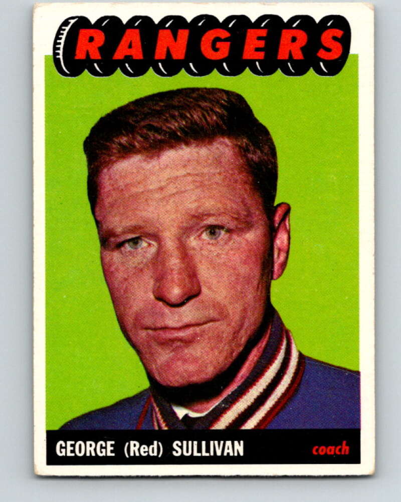 1965-66 Topps #87 Red Sullivan  New York Rangers  V565