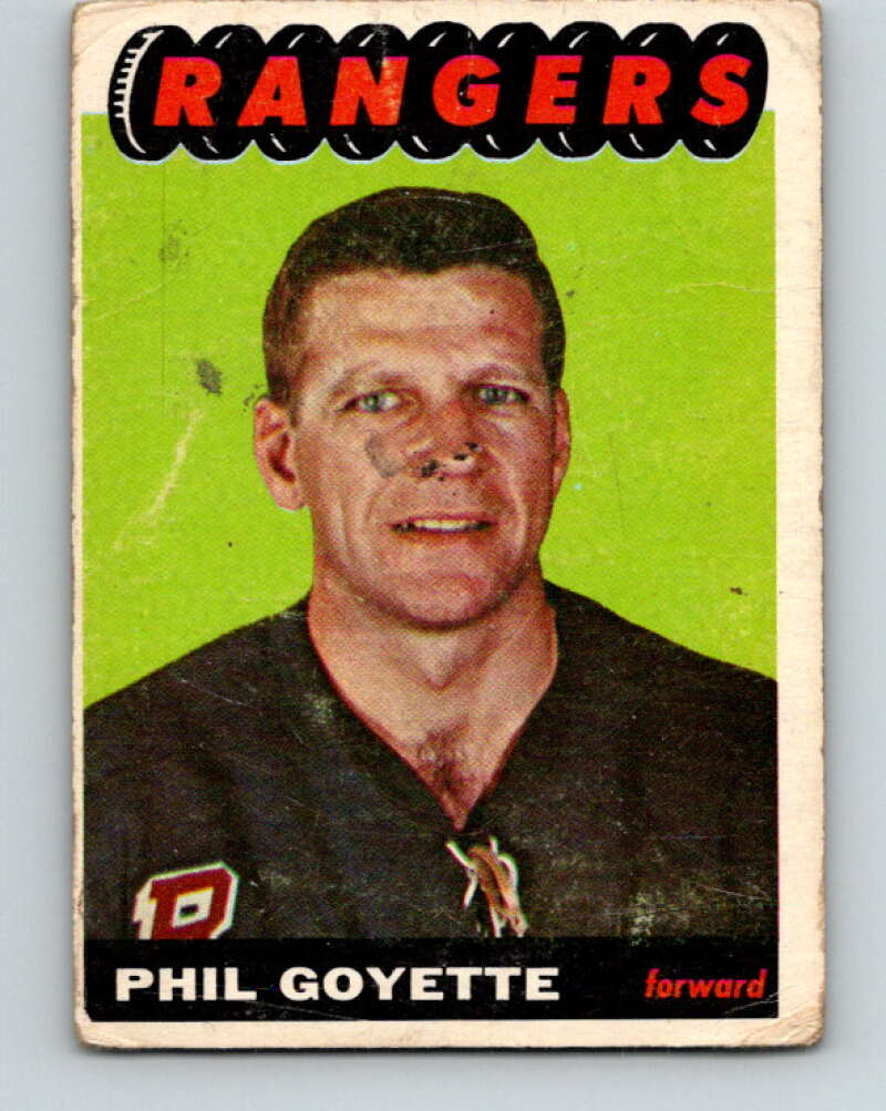 1965-66 Topps #92 Phil Goyette  New York Rangers  V571