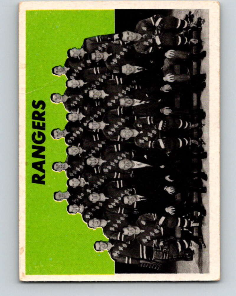 1965-66 Topps #127 New York Rangers Team  New York Rangers  V614