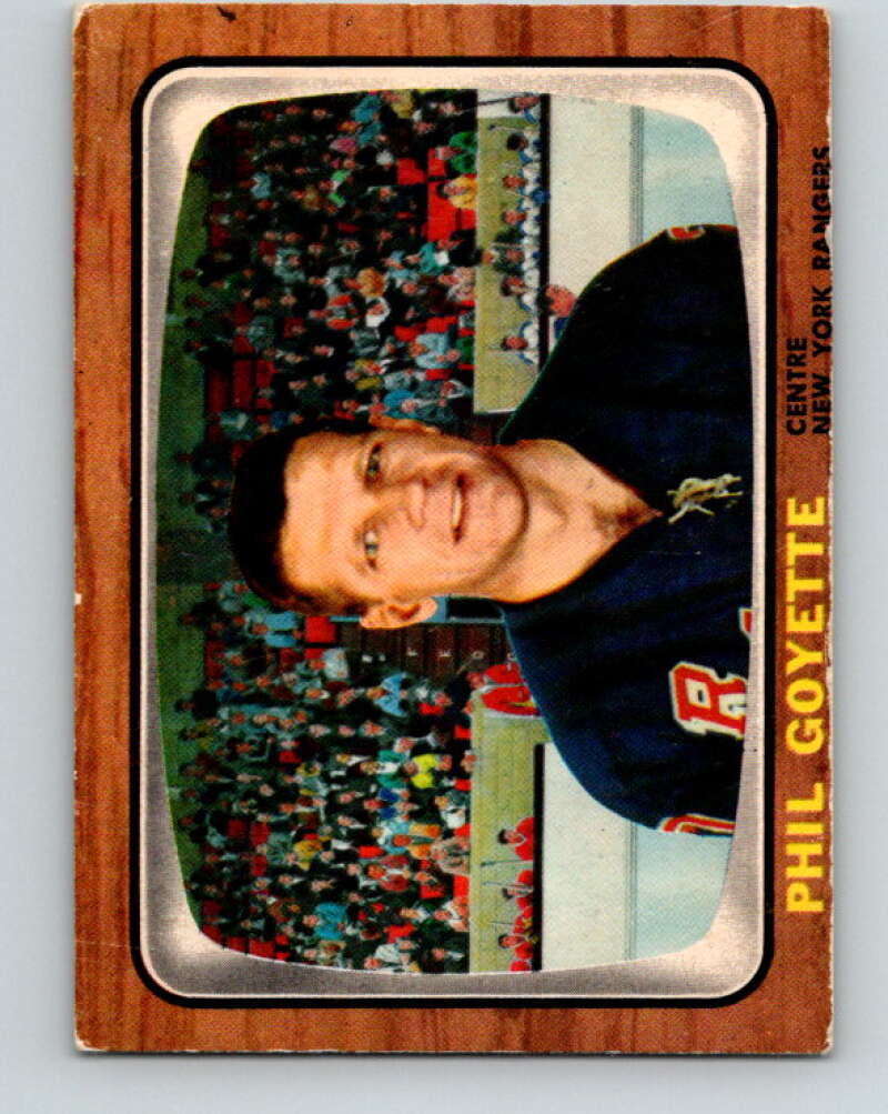 1966-67 Topps #28 Phil Goyette  New York Rangers  V648