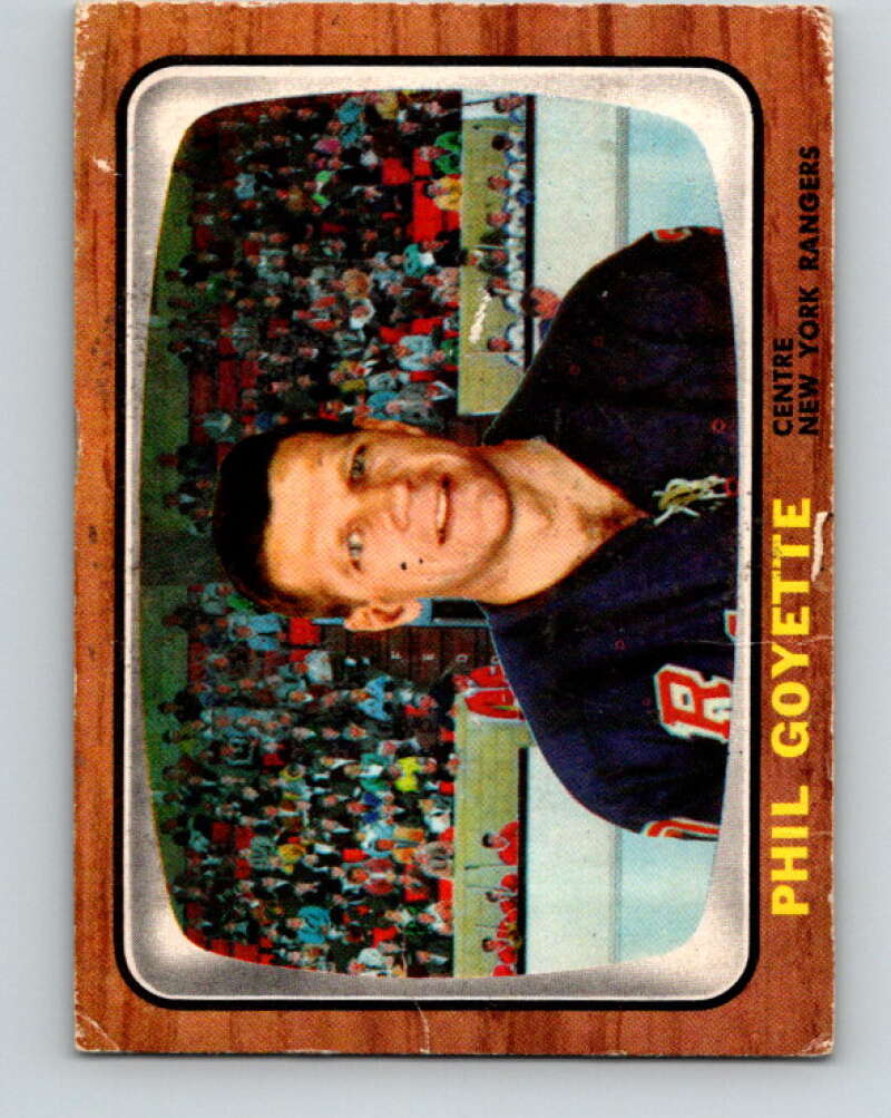 1966-67 Topps #28 Phil Goyette  New York Rangers  V649
