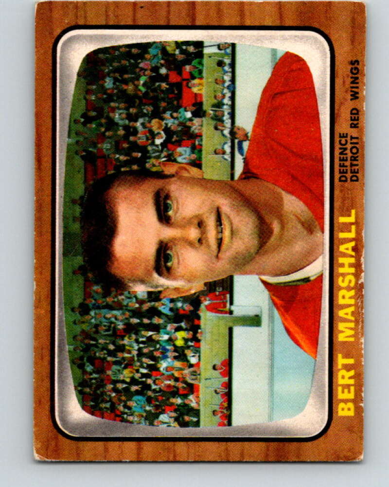 1966-67 Topps #51 Bert Marshall  RC Rookie Detroit Red Wings  V672