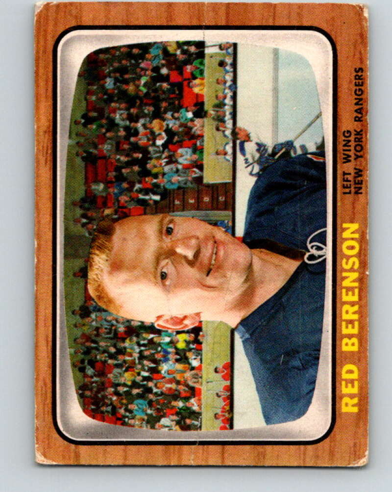 1966-67 Topps #92 Red Berenson  New York Rangers  V713