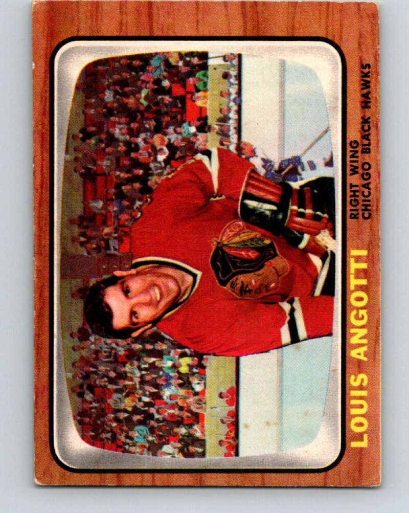 1966-67 Topps #116 Lou Angotti  Chicago Blackhawks  V739