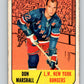 1967-68 Topps #23 Don Marshall  New York Rangers  V774
