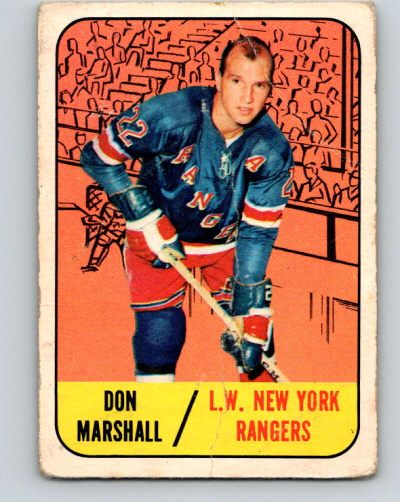 1967-68 Topps #23 Don Marshall  New York Rangers  V774