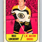 1967-68 Topps #35 Ross Lonsberry  RC Rookie Boston Bruins  V787
