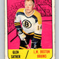 1967-68 Topps #38 Glen Sather  RC Rookie Boston Bruins  V790