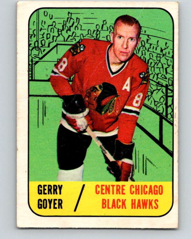 1967-68 Topps #54 Gerry Goyer  RC Rookie Chicago Blackhawks  V810