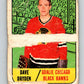 1967-68 Topps #57 Dave Dryden  RC Rookie Chicago Blackhawks  V813