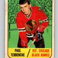 1967-68 Topps #58 Paul Terbenche  RC Rookie Chicago Blackhawks  V814