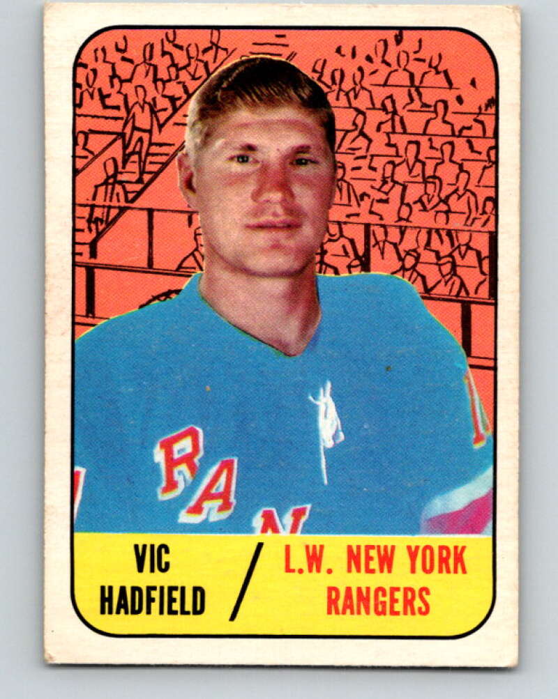 1967-68 Topps #88 Vic Hadfield  New York Rangers  V855