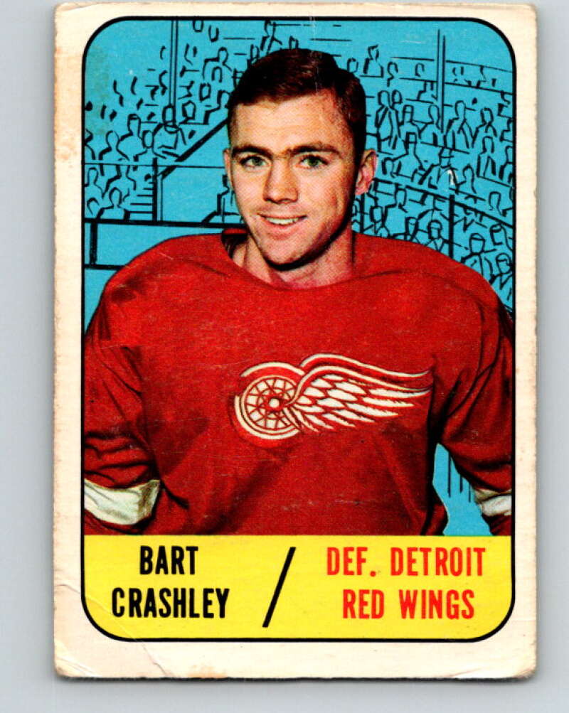 1967-68 Topps #105 Bart Crashley  RC Rookie Detroit Red Wings  V874