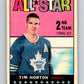 1967-68 Topps #127 Tim Horton AS  Toronto Maple Leafs  V900