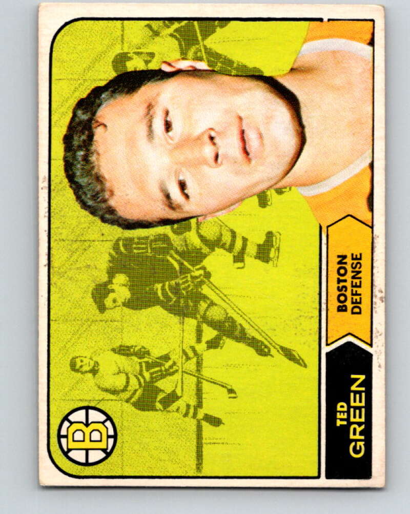 1968-69 O-Pee-Chee #4 Ted Green  Boston Bruins  V908