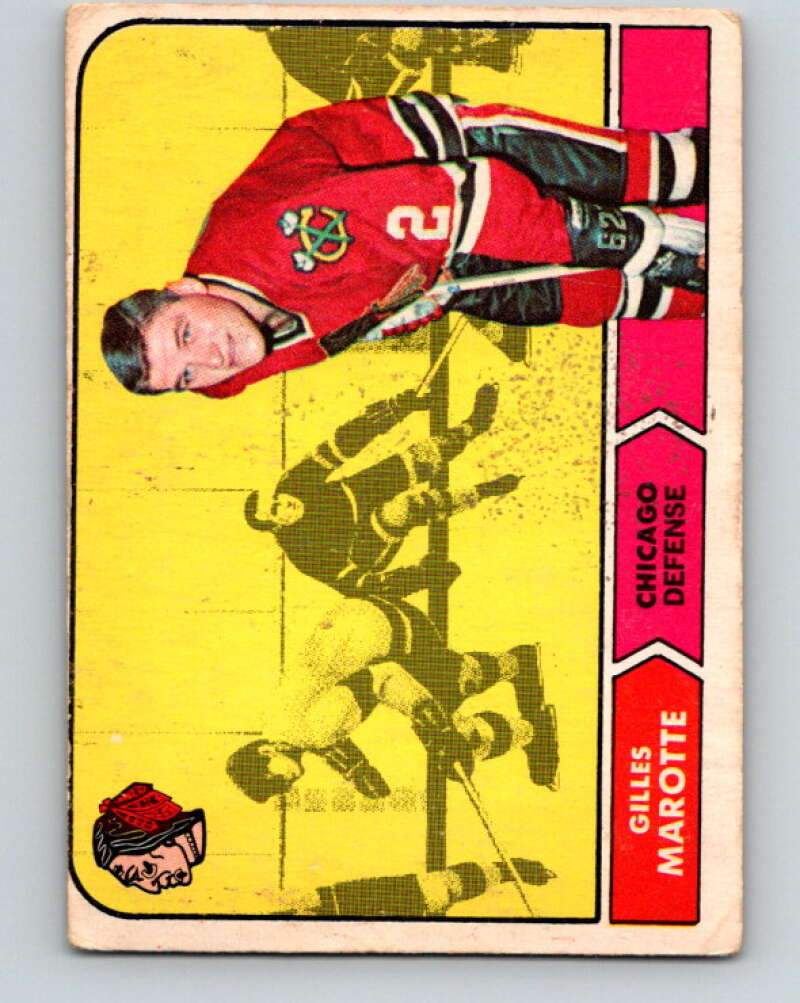 1968-69 O-Pee-Chee #14 Gilles Marotte  Chicago Blackhawks  V919