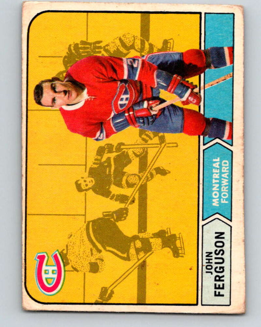 1968-69 O-Pee-Chee #20 John Ferguson  Montreal Canadiens  V928