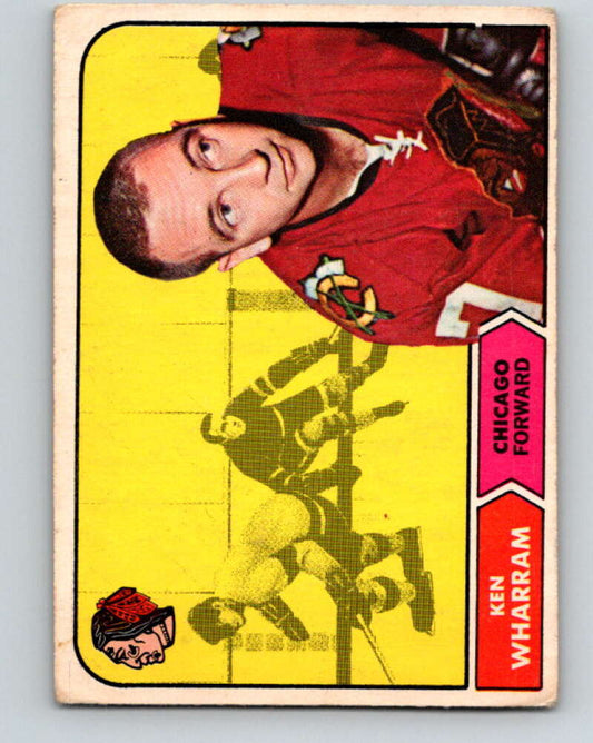 1968-69 O-Pee-Chee #22 Ken Wharram  Chicago Blackhawks  V930