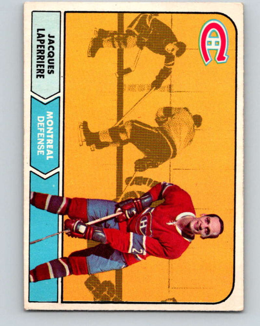 1968-69 O-Pee-Chee #58 Jacques Laperriere  Montreal Canadiens  V977