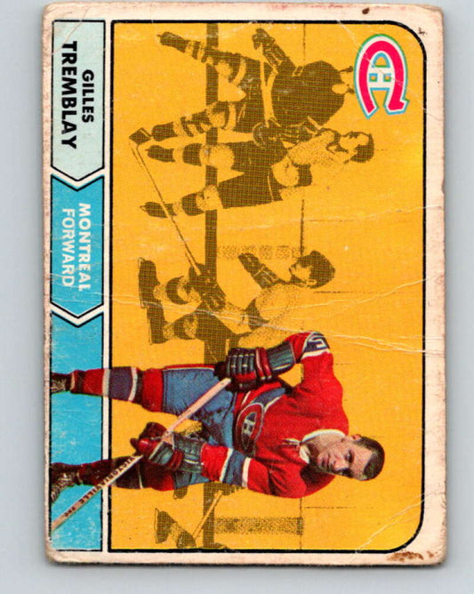 1968-69 O-Pee-Chee #66 Gilles Tremblay  Montreal Canadiens  V987