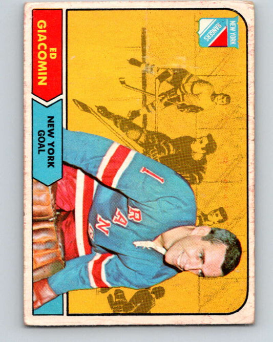 1968-69 O-Pee-Chee #67 Ed Giacomin  New York Rangers  V988